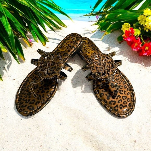 Circus by Sam Edelman Cherri Cheetah Leopard Animal Print Thong Sandals Size 9.5 - Picture 1 of 12